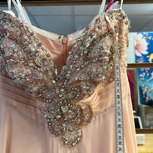 Beautiful prom dress peach color